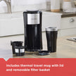BLACK+DECKER Single Serve Coffee Maker, Includes One Dishwasher Safe Travel Mug (16oz), CM618C Black 🍁 All In One Marketplace Canada