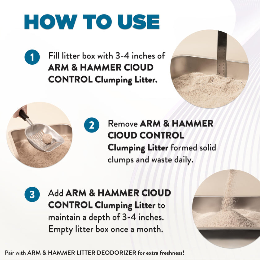 ARM & Hammer Cloud Control Clumping Cat Litter, Multi Cat, 6.35kg – 7 Day Odour Control, 99.9% Dust Free, Hypoallergenic Light Scent 🍁 All In One Marketplace Canada