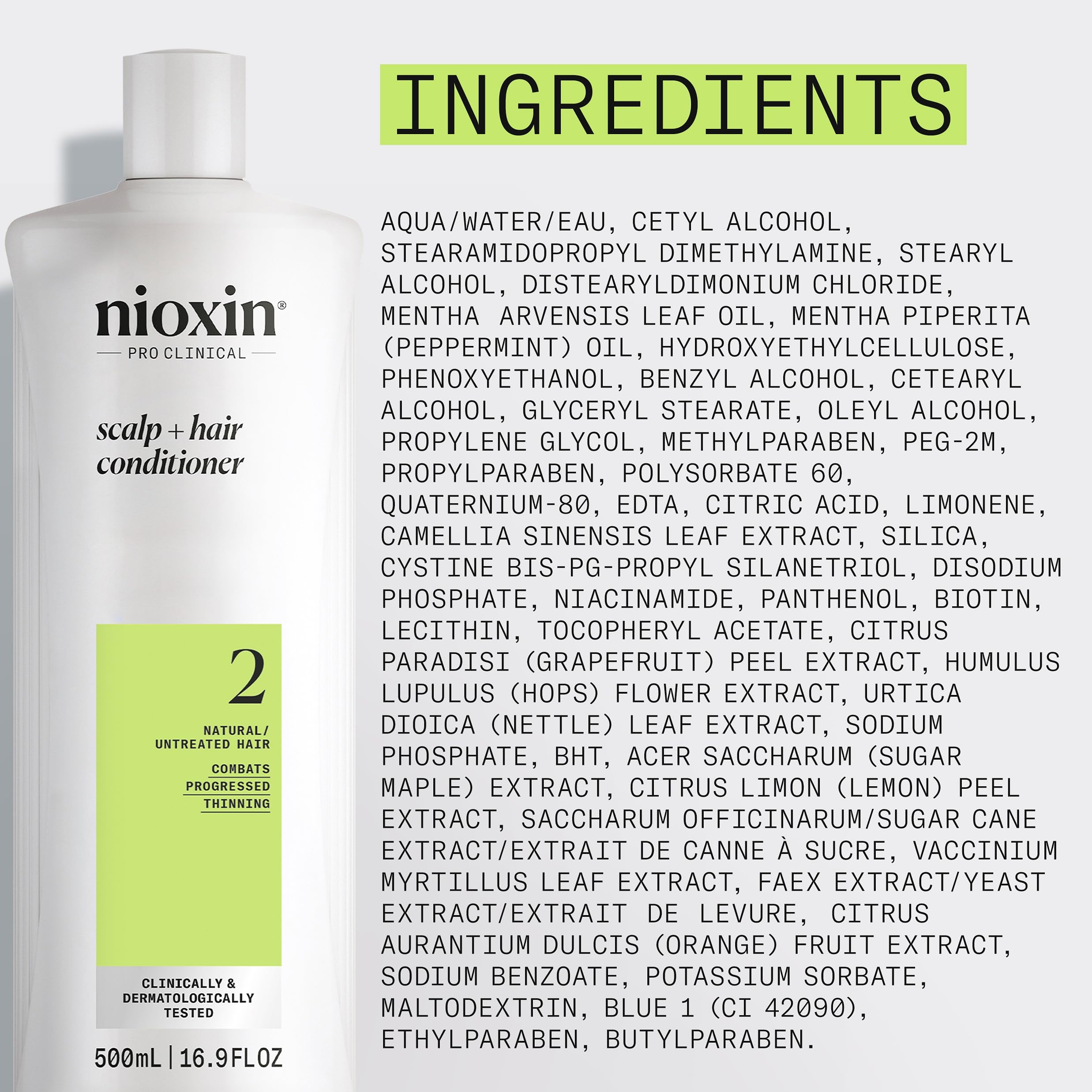 Nioxin Scalp + Hair Thickening System 2 Conditioner, For Natural Hair with Progressed Thinning, 16.9 fl oz (Packaging May Vary) 🍁 All In One Marketplace Canada