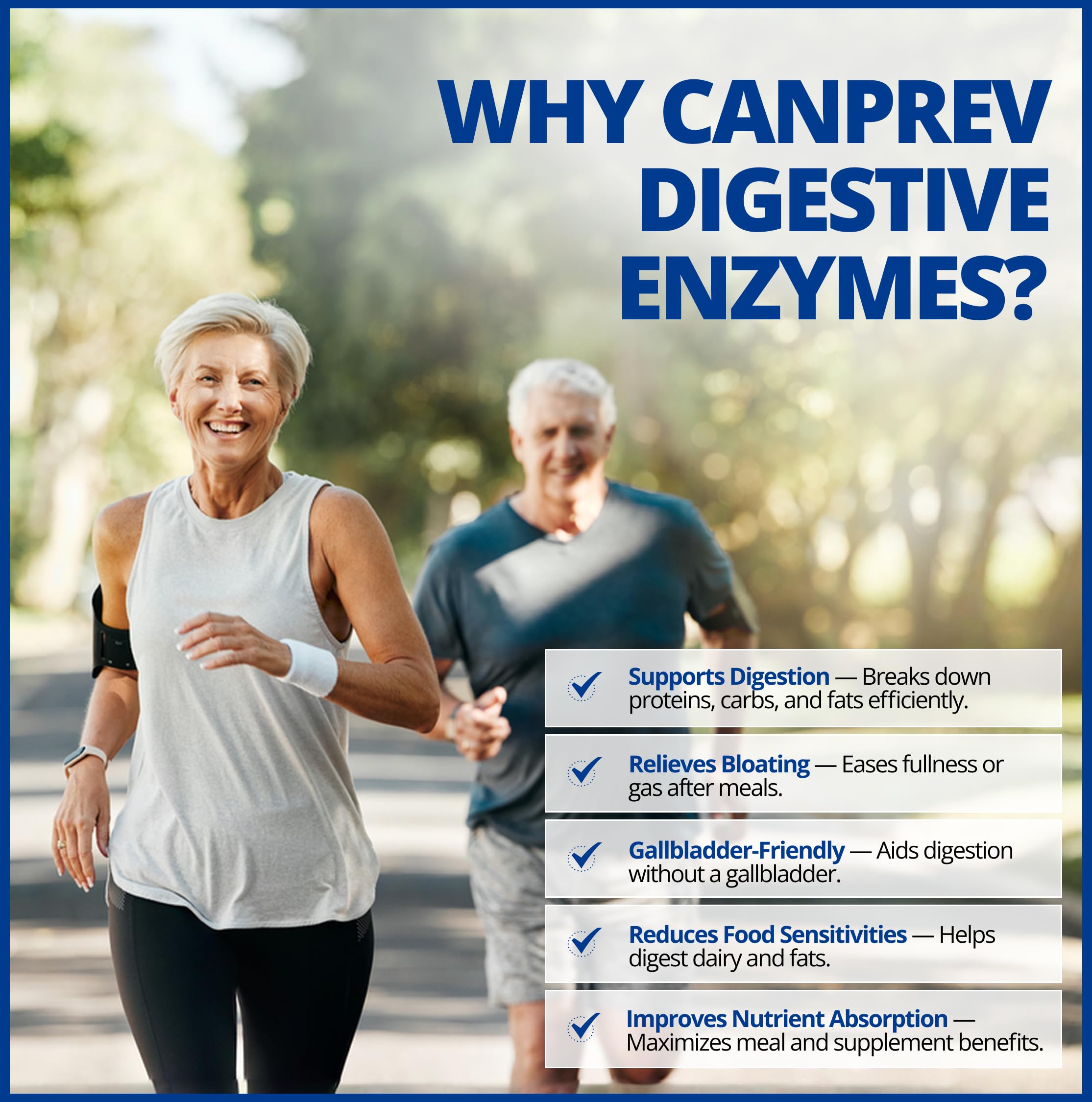 CanPrev - Digestive Enzymes Supplement, 90 Capsules 30-Day Supply - Full Spectrum of 11 Digestive Enzymes for Stomach Gas, Digestion, Indigestion and Bloating Relief - Helps Break Down Proteins 🍁 All In One Marketplace Canada