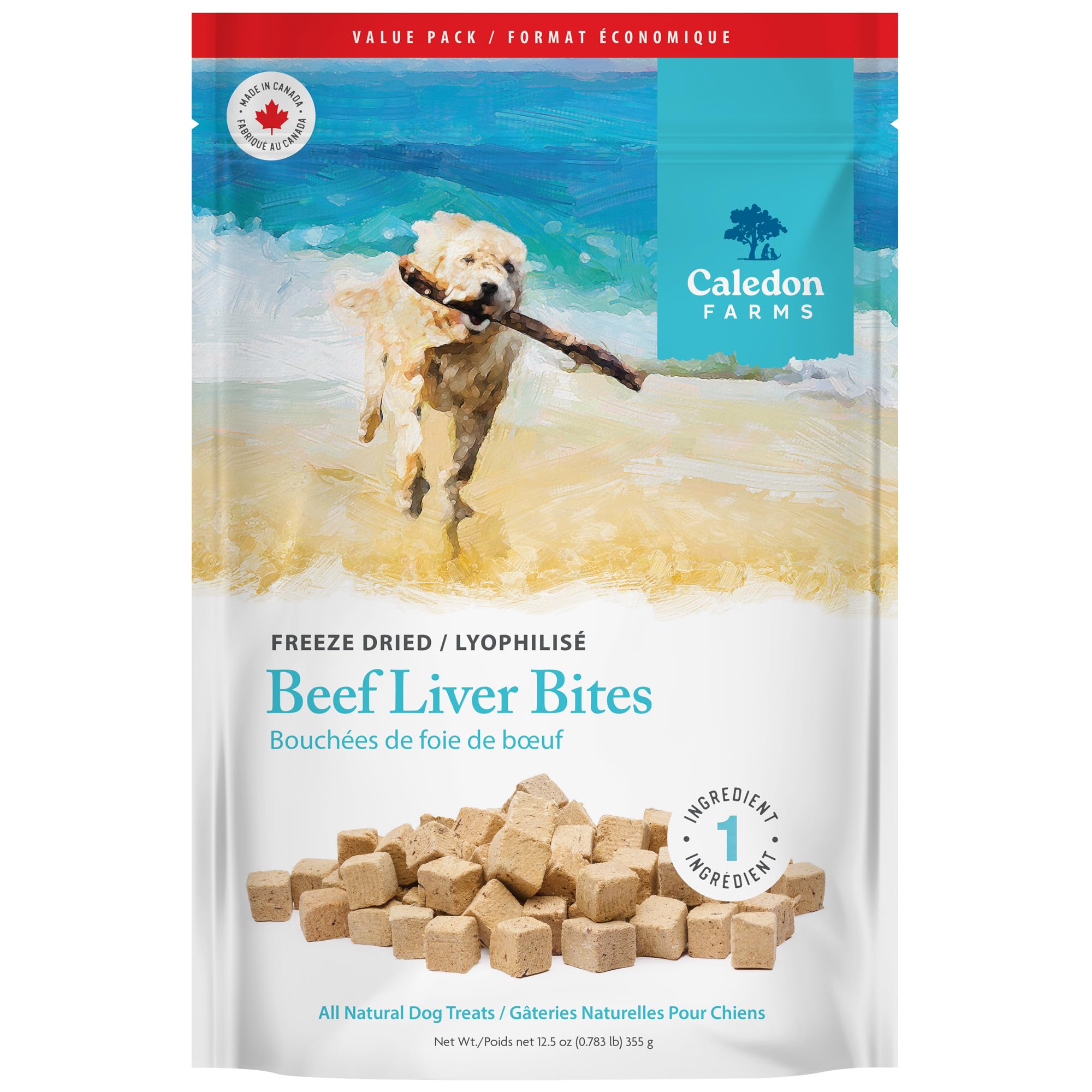 Caledon Farms, Value Pack Freeze Dried Beef Liver Bites, 355 g, Dog Treats 🍁 All In One Marketplace Canada