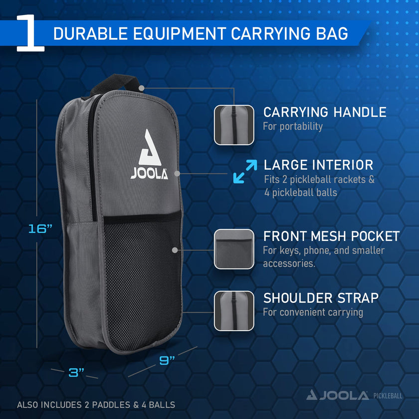 JOOLA Ben Johns Pickleball Set - Made with Reinforced Fiberglass and Honeycomb Polypropylene - Includes 2 Paddles, 4 Balls, and JOOLA Pickleball Bag 🍁 All In One Marketplace Canada