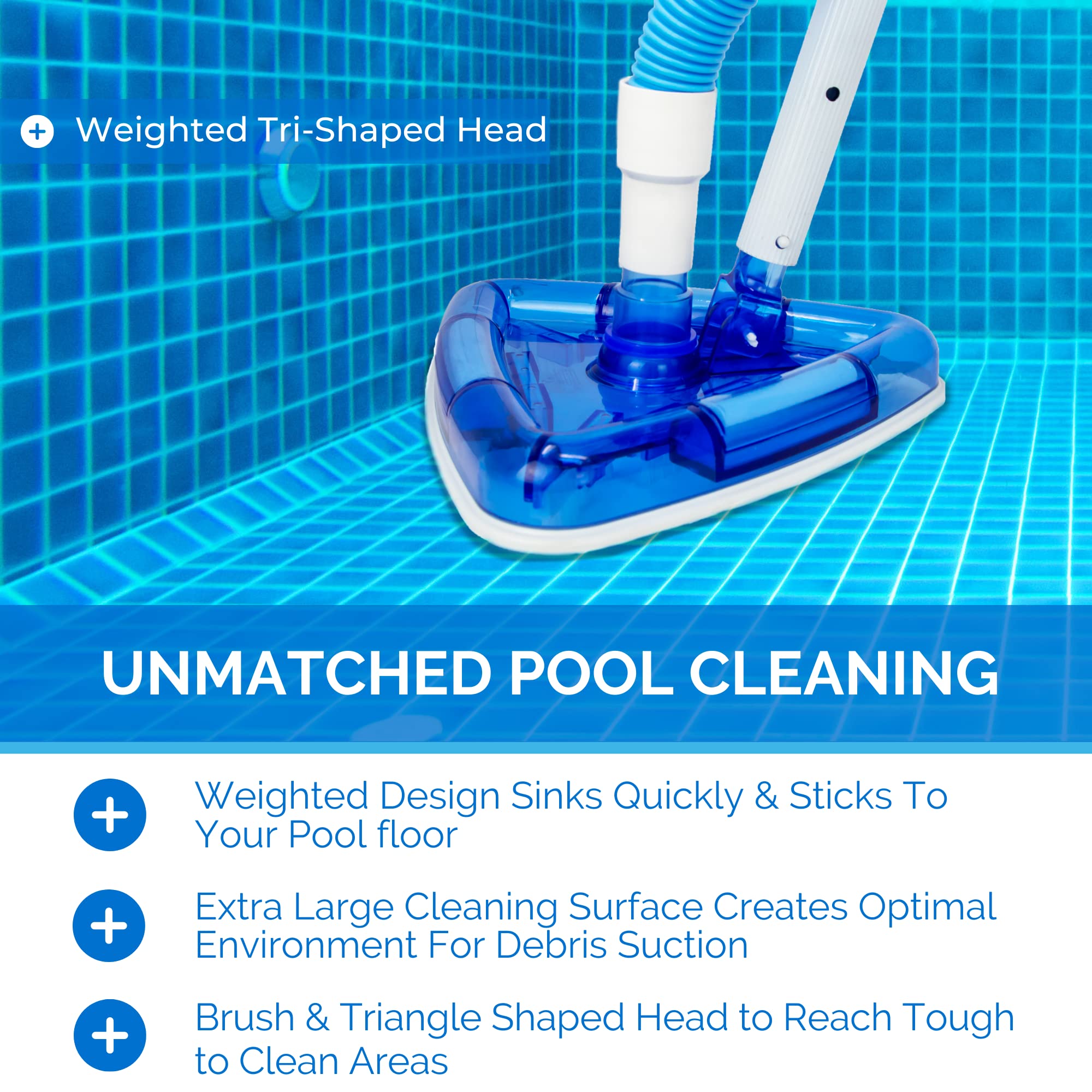 Solstice by International Leisure Products Swimline Hydro Tools 8145 Clear Weighted Triangle Pool Vacuum Head 🍁 All In One Marketplace Canada