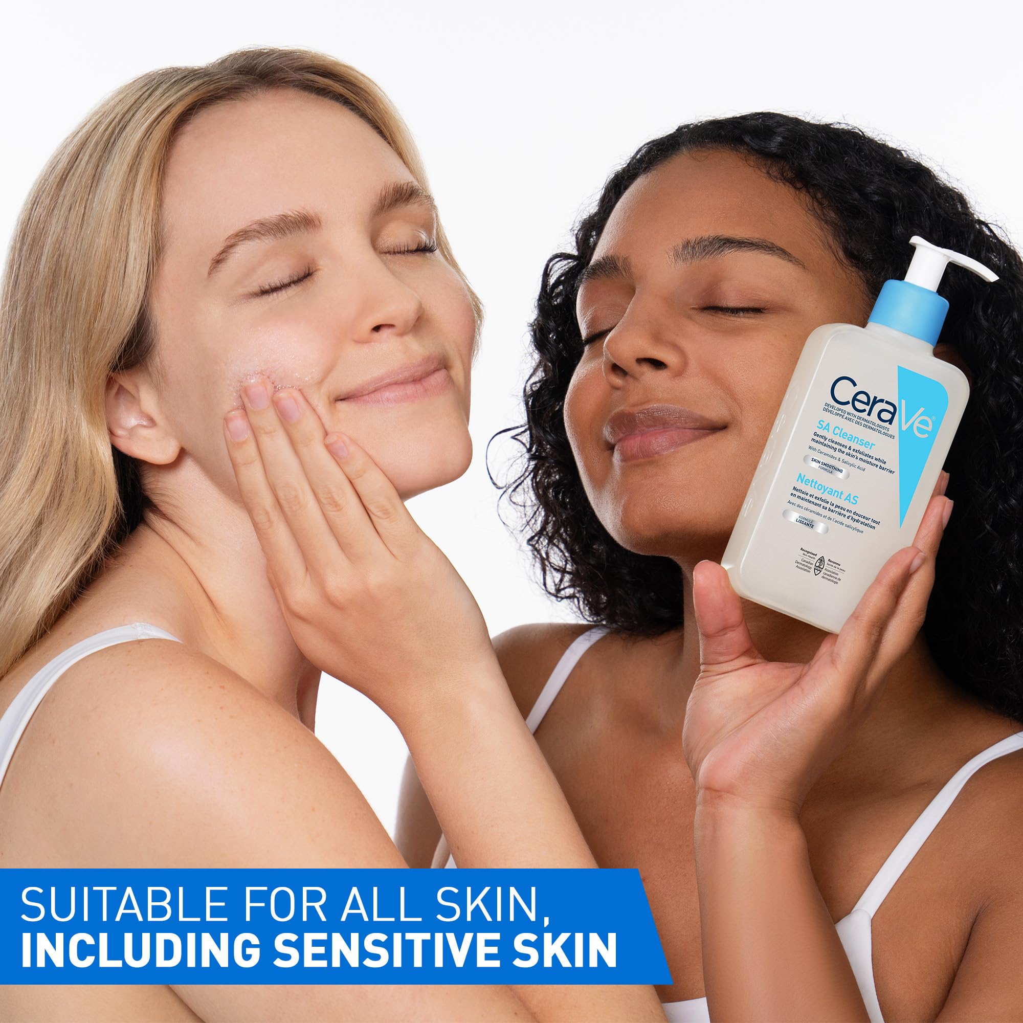 CeraVe Salicylic Acid Face Wash, Exfoliating Face & Body Gel Cleanser, Smooths Rough & Bumpy Skin, with Hyaluronic Acid, Niacinamide & Vitamin D, Fragrance-Free, Recommended by Dermatologists, 237mL 🍁 All In One Marketplace Canada