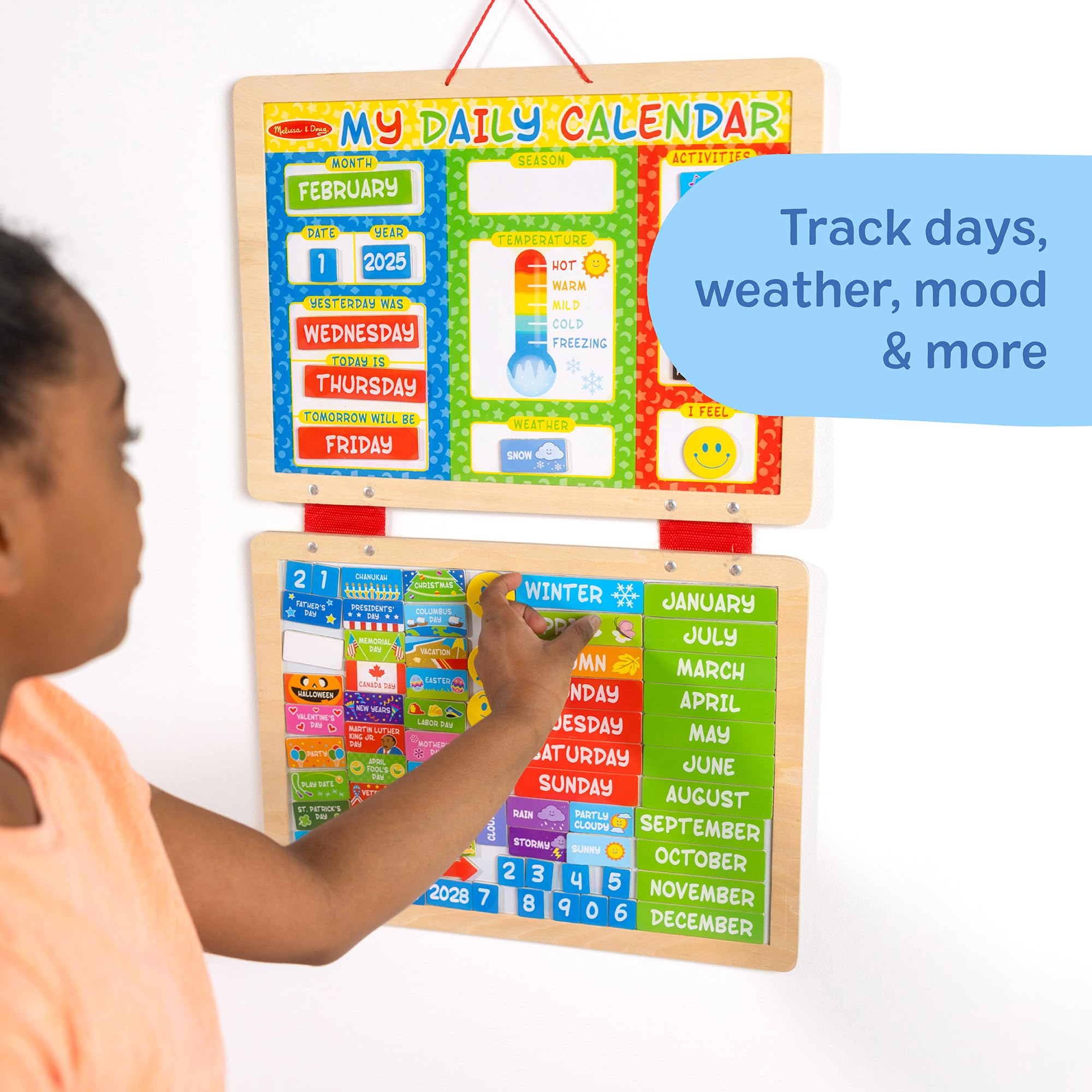 Melissa & Doug My First Daily Magnetic Calendar, Classroom Calendar for Kids Activities with Weather & Seasons, Preschool Toys for Girls & Boys Ages 4+ 🍁 All In One Marketplace Canada