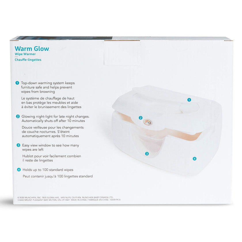 Munchkin Warm Glow Baby Wipe Warmer, White 🍁 All In One Marketplace Canada