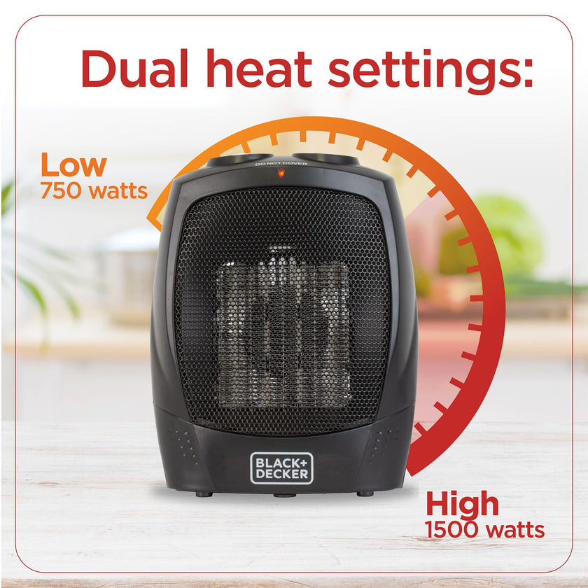 BLACK+DECKER Portable Space Heater, 1500W Room Space Heater with Carry Handle for Easy Transport 🍁 All In One Marketplace Canada