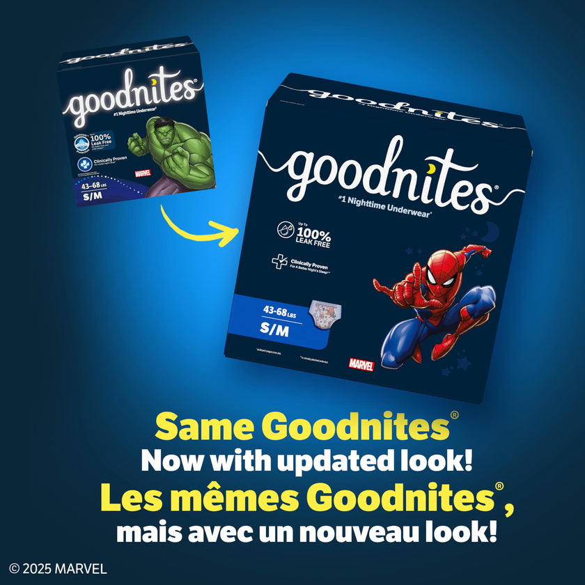 GoodNites Boys' Nighttime Underwear, XS, 44 Ct, Water Resistant, Ages 3-5 🍁 All In One Marketplace Canada