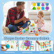 6 in 1 Baby Montessori Toys for 6-12 Months, Montessori Toys for Babies Incl Pull String Toy, Stacking Cups, Tissue Box Toy, Suction Cup Spinner Toys, Stacking Blocks, Activity Cube Gift for Boy Girl 🍁 All In One Marketplace Canada