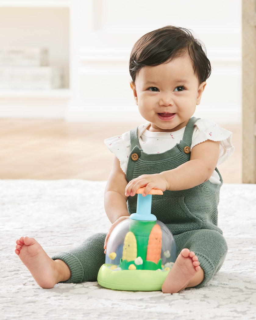 Skip Hop Press & Spin Baby Toy, Farmstand What's Poppin Corn Spinner 🍁 All In One Marketplace Canada