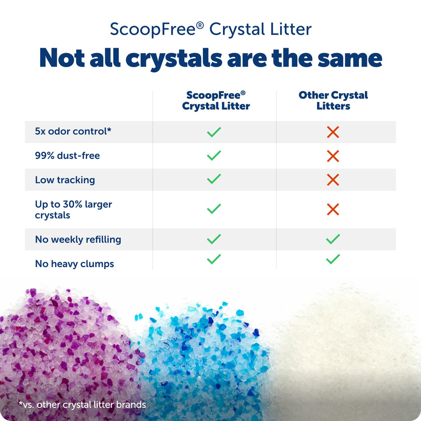 PetSafe ScoopFree Lavender Non-Clumping Crystal Cat Litter, Lightly Scented Litter – Superior Odor Control – Low Tracking for Less Mess – Lasts Up to 1 Month, 8.6 Lbs Total (2 Pack of 4.3 Lb Bags) 🍁 All In One Marketplace Canada