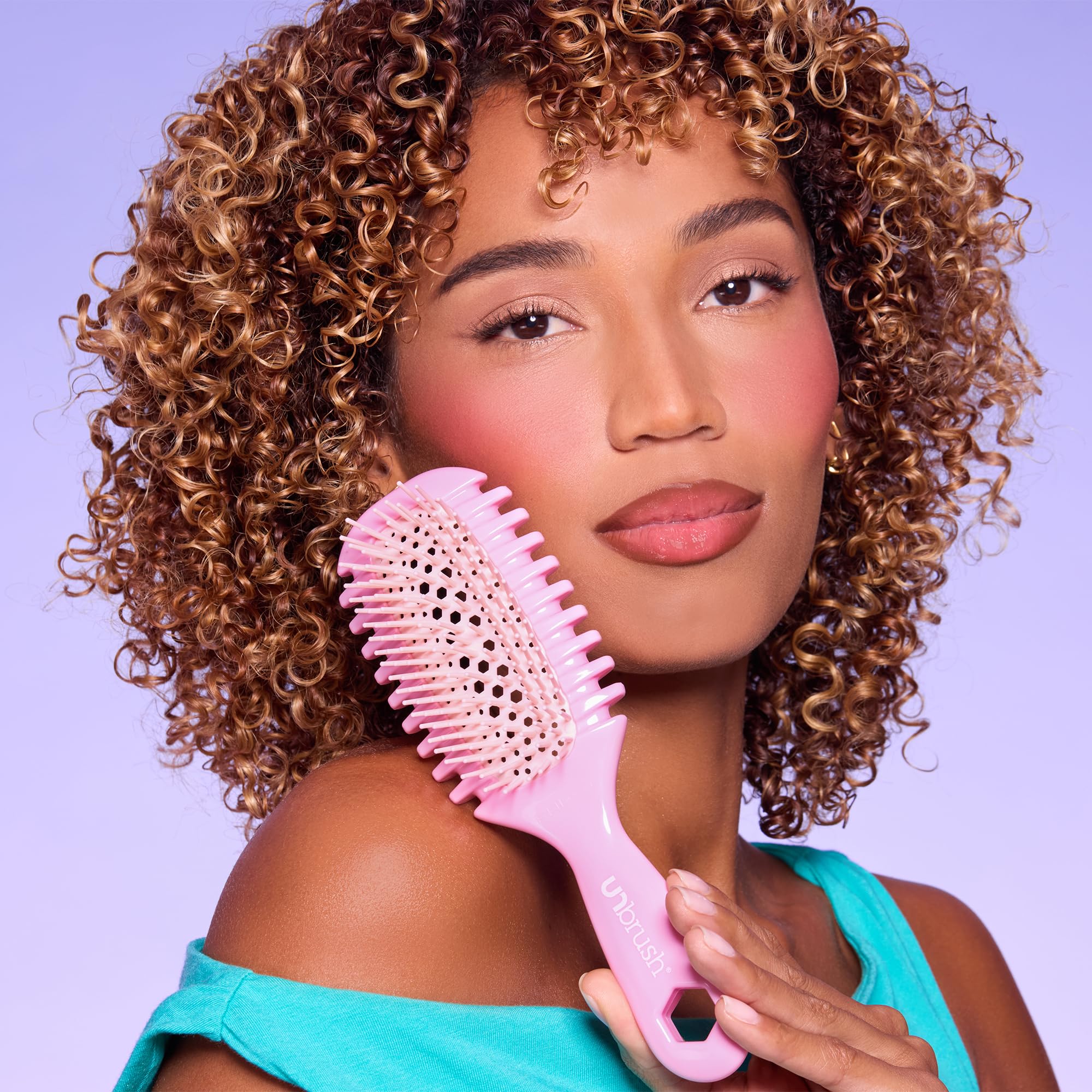 FHI Heat UNbrush Curl Defining Brush — Wavy, Coily, and Curly Hair Brush with DuoFlex Bristles & StyleCurl Handle — for Gentle Detangling & Faster Styling on Wet Hair - Coral Rose 🍁 All In One Marketplace Canada