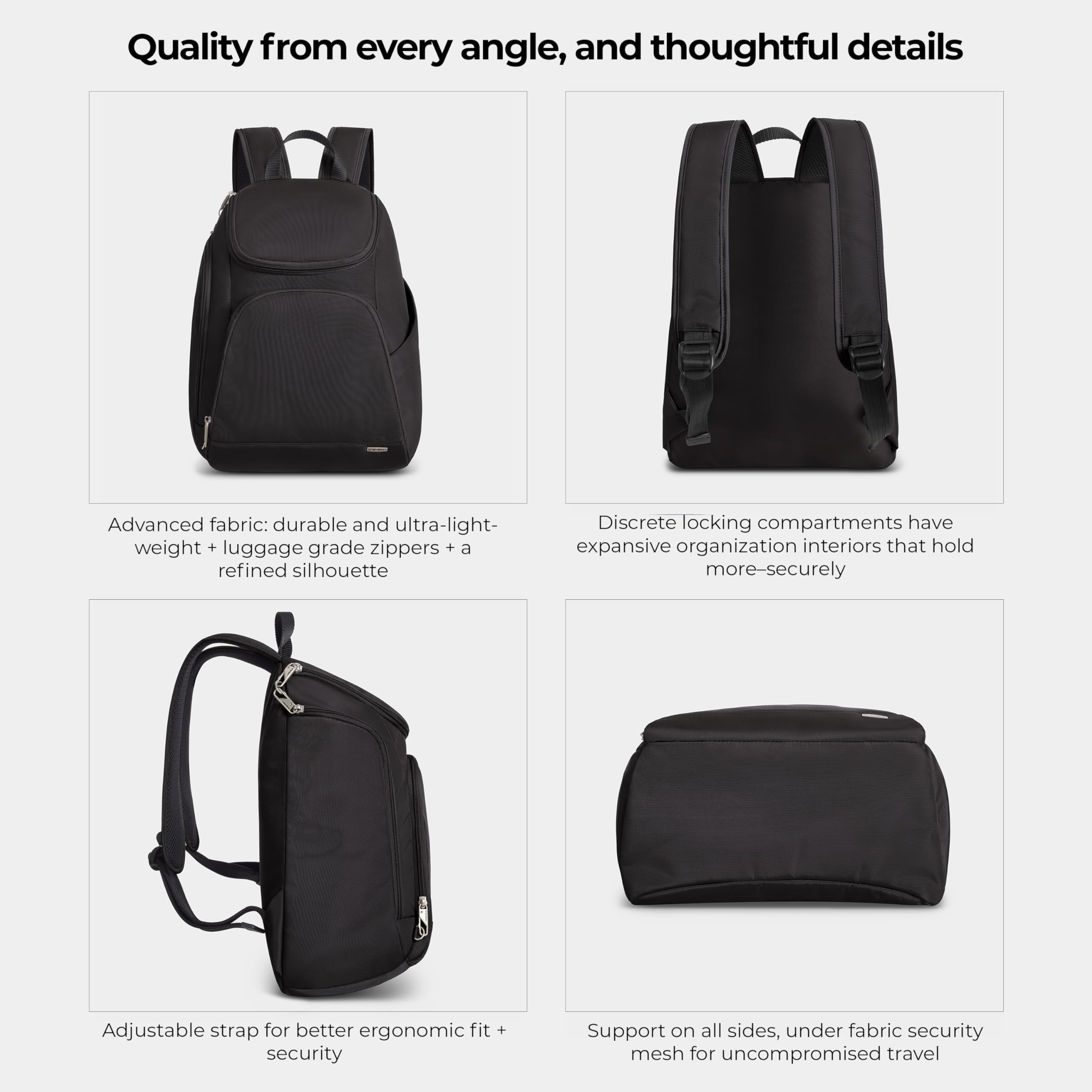 Travelon Backpack,Black,One Size 🍁 All In One Marketplace Canada