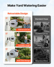 VEVOR Retractable Hose Reel, 115 ft x 1/2 inch, 180° Swivel Bracket Wall-Mounted, Garden Water Hose Reel with 9-Pattern Nozzle, Automatic Rewind, Lock at Any Length, and Slow Return System 🍁 All In One Marketplace Canada