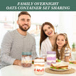 Xileanalee Overnight Oats Containers with Lids 6 Pack-16 Oz Mason Jar with Lids-Overnight Oats Jars Glass Food Storage Containers for Chia Seed Pudding Salad Cereal Coffee Spices 🍁 All In One Marketplace Canada
