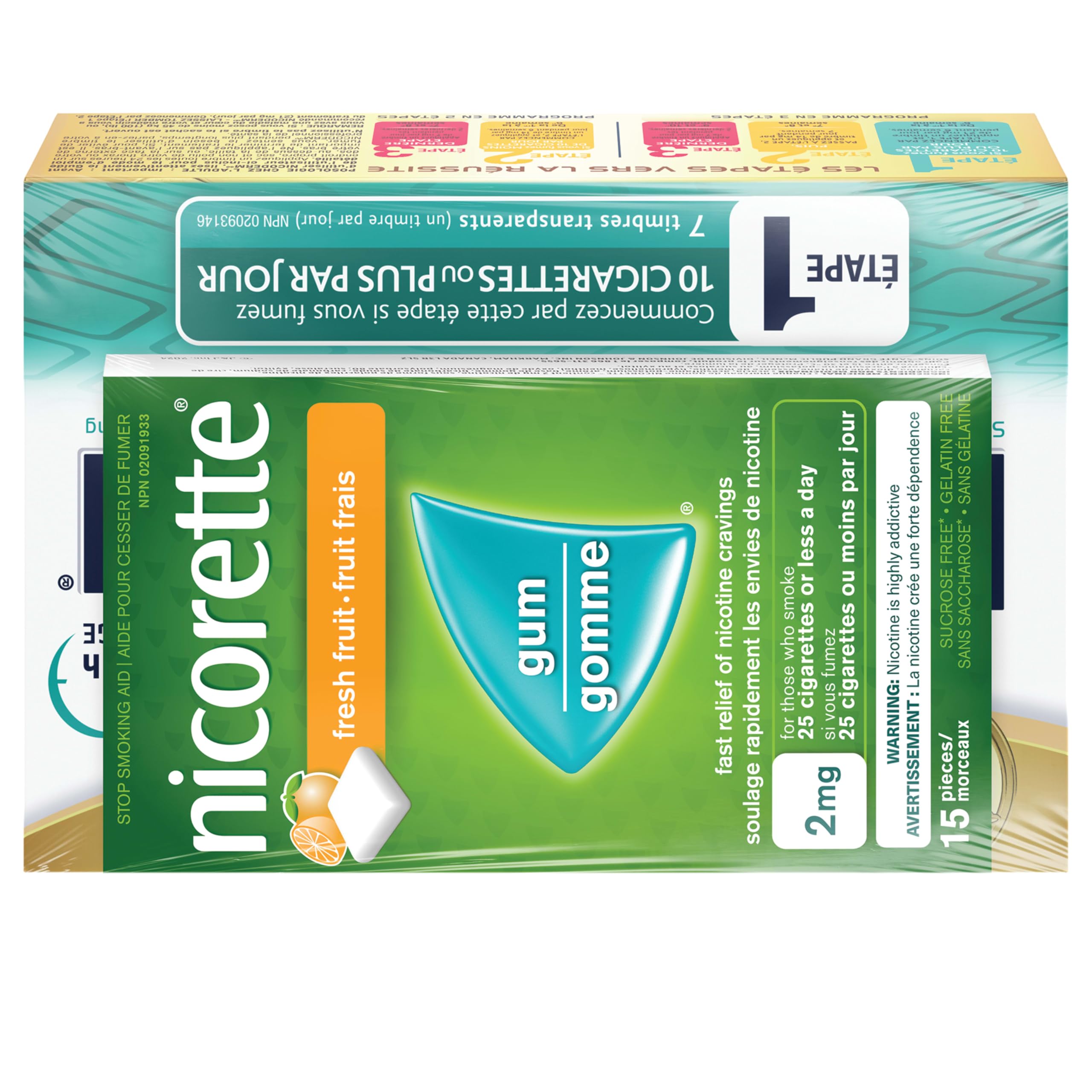 NicoDerm Patches & Nicorette Chewing Gum - Combination Therapy Pack for Quitting Smoking – Fast Relief of Nicotine Cravings – 7 Patches, 15 Gum Pieces 🍁 All In One Marketplace Canada