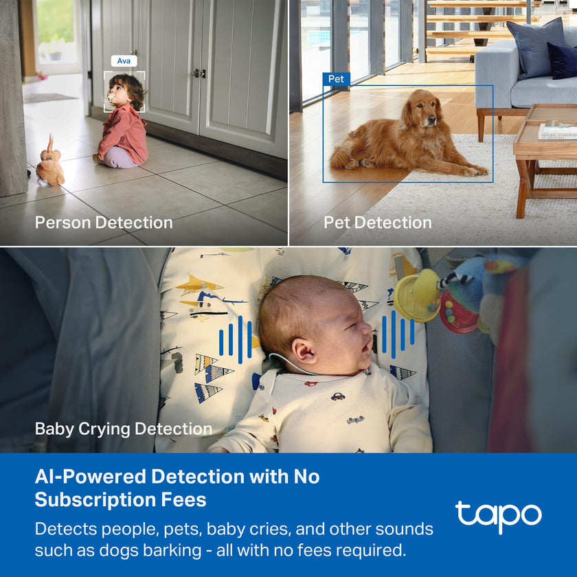 Tapo 4K 8MP Pan/Tilt Indoor Security Camera for Baby Monitor, No Monthly Fee, Pet Camera w/Motion Detect and Track, SD/Cloud Storage, Works w/Alexa, Google, and Samsung (Tapo C260) 🍁 All In One Marketplace Canada