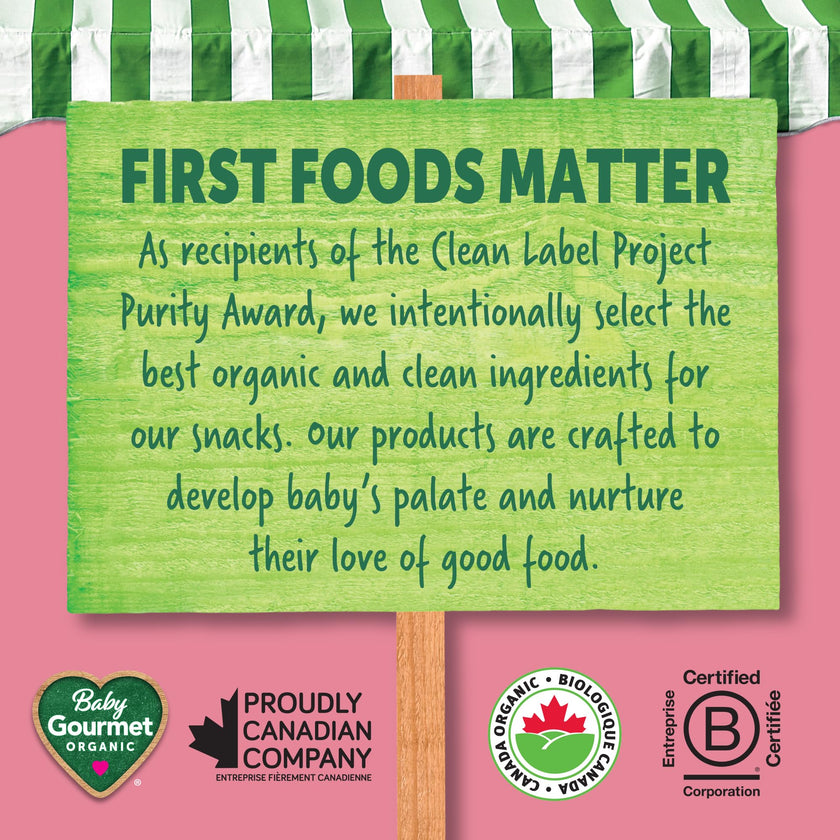 Baby Gourmet Organic Meltable Mushies Banana Berry with Greek Yogurt, 23g (Pack of 8) 🍁 All In One Marketplace Canada