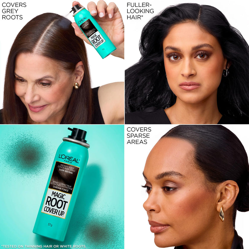 L'Oréal Paris Magic Root Cover Up Root Touch Up, Temporary Hair Dye, Light Brown Hair Dye, Hair Root Touch Up for Thinning Hair, Grey Coverage, Pack of 2 Hair Dye 🍁 All In One Marketplace Canada