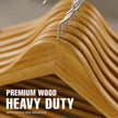Utopia Home Premium Wooden Hangers 30 Pack - Heavy Duty & Durable Coat Hanger - Wood Hanger with 360-Degree Rotatable Hook - Clothes Hangers with Non-Slip Shoulder Notches For Shirts & Coats (Natural) 🍁 All In One Marketplace Canada