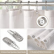 Waffle Weave Shower Curtain with Stainless Steel Hooks - 256 GSM Heavy Duty Fabric Bath Curtains, Hotel Luxury Quality, Water Resistant, Machine Washable, Weighted Hem, 72 x 72 Inches (White) 🍁 All In One Marketplace Canada