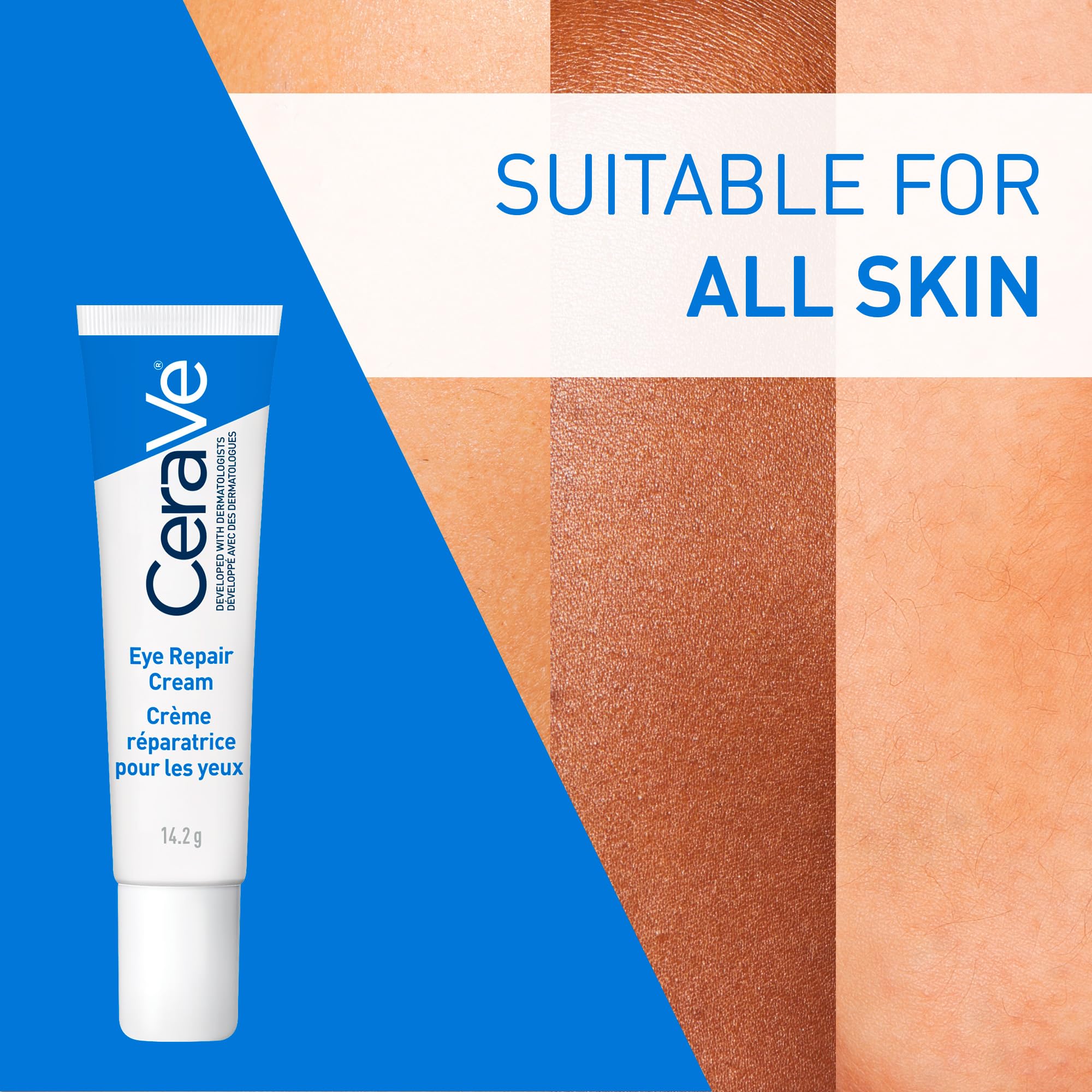 CeraVe EYE CREAM with Hyaluronic Acid for Under Eye Dark circles & Puffiness, Ophthalmologist Tested for Sensitive Eye Area, Fragrance Free, 14.2 Grams 🍁 All In One Marketplace Canada