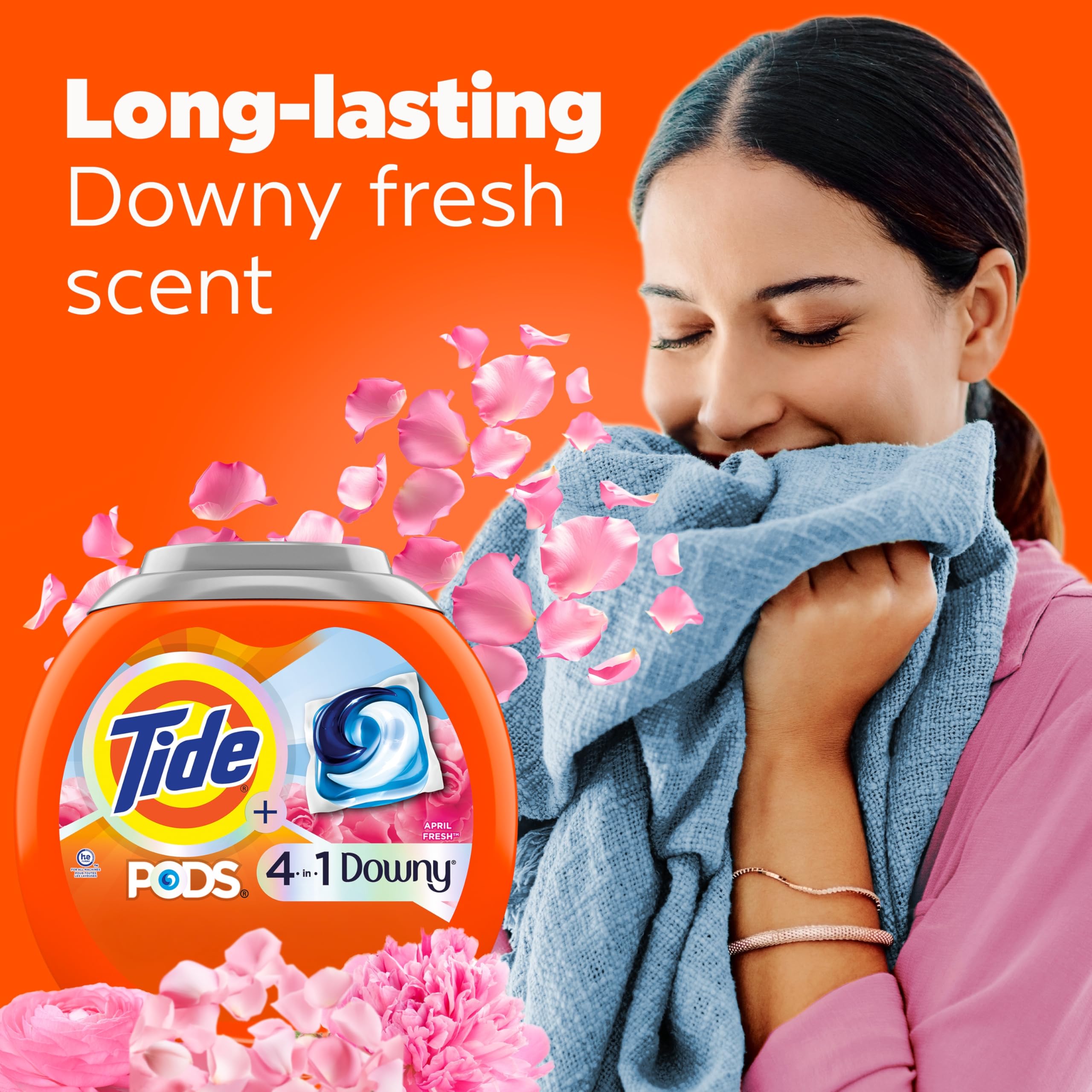 Tide PODS Laundry Detergent soap with a touch of Downy 4-in-1 Detergent, Stain Remover, Freshness, Softness, Fabric Protecter, HE Compaible, 85 Count 🍁 All In One Marketplace Canada
