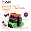 CAP Barbell 32 lb Neoprene Dumbbell Set with Rack |Includes 3, 5, 8 lb Pairs 🍁 All In One Marketplace Canada