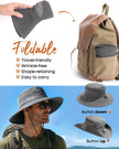 FURTALK Mens Bucket Sun Hat UPF 80+ Wide Brim Hiking Fishing Beach Outdoor Hats Dark Grey 🍁 All In One Marketplace Canada