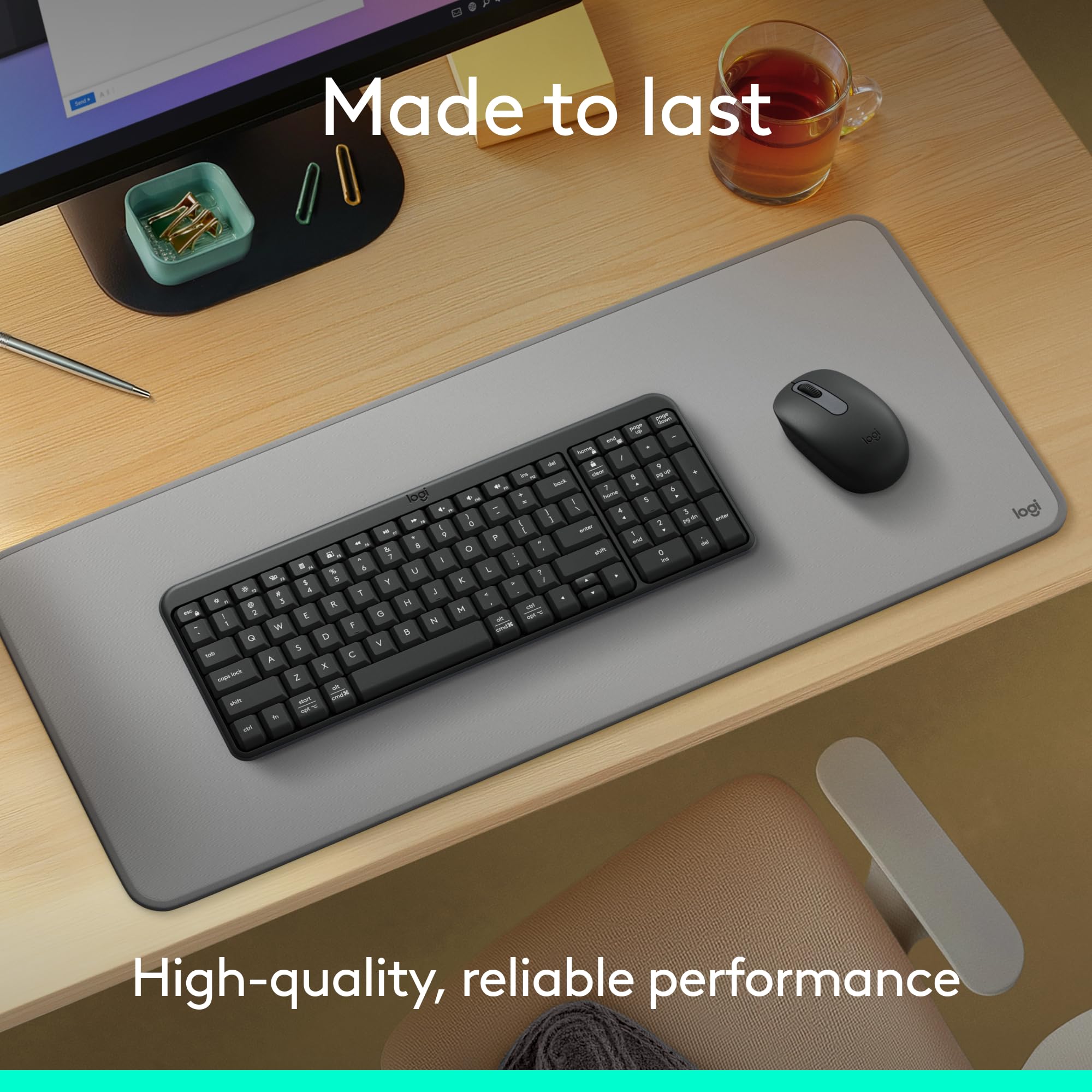 Logitech K250 Bluetooth Keyboard with Numpad, Easy Connectivity, Compact Wireless Keyboard Made with Recycled Plastic, Spill-Resistant, Comfortable Keys - Windows/MacOS - Graphite 🍁 All In One Marketplace Canada