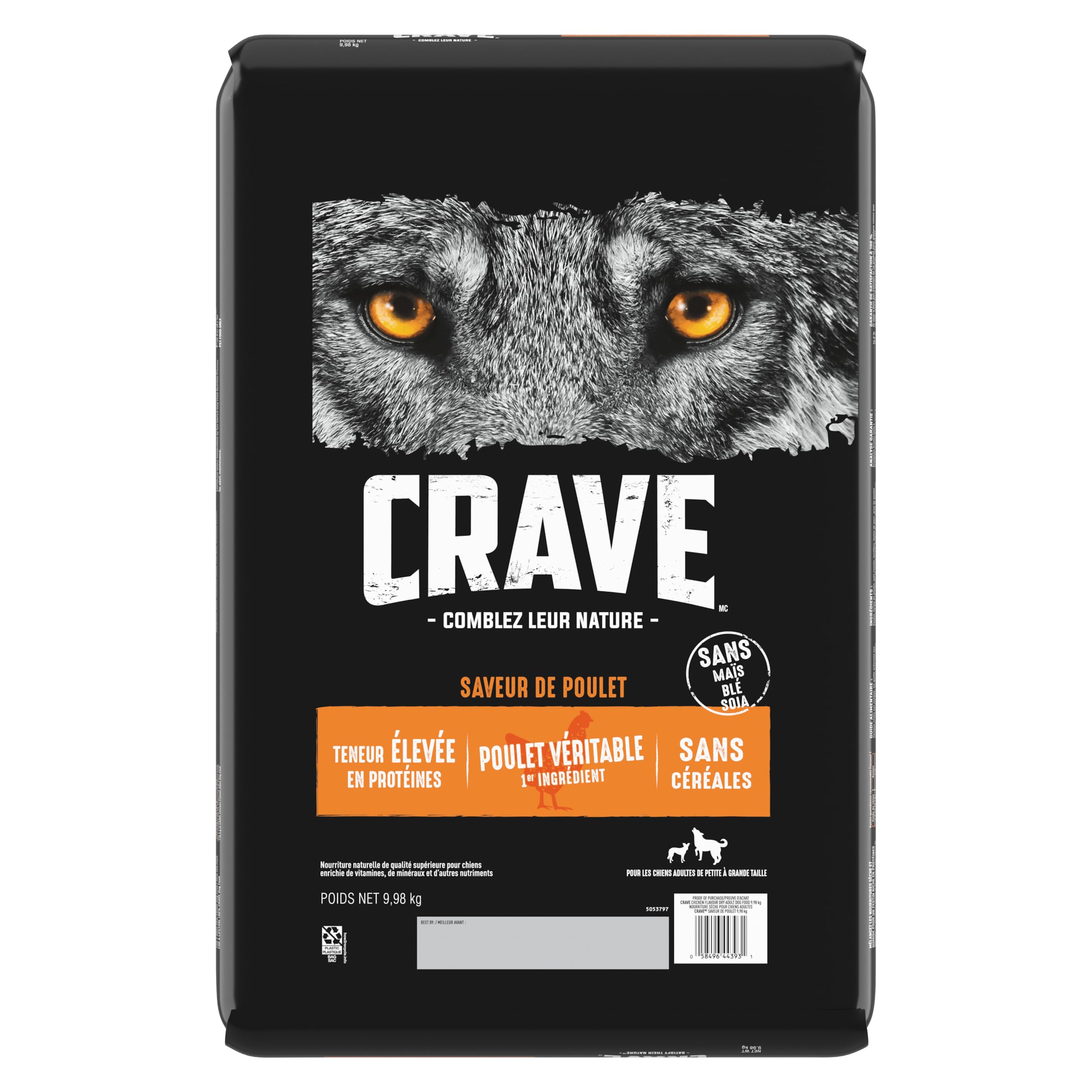 Crave Adult Dry Dog Food, Chicken Flavour, 9.98kg 🍁 All In One Marketplace Canada