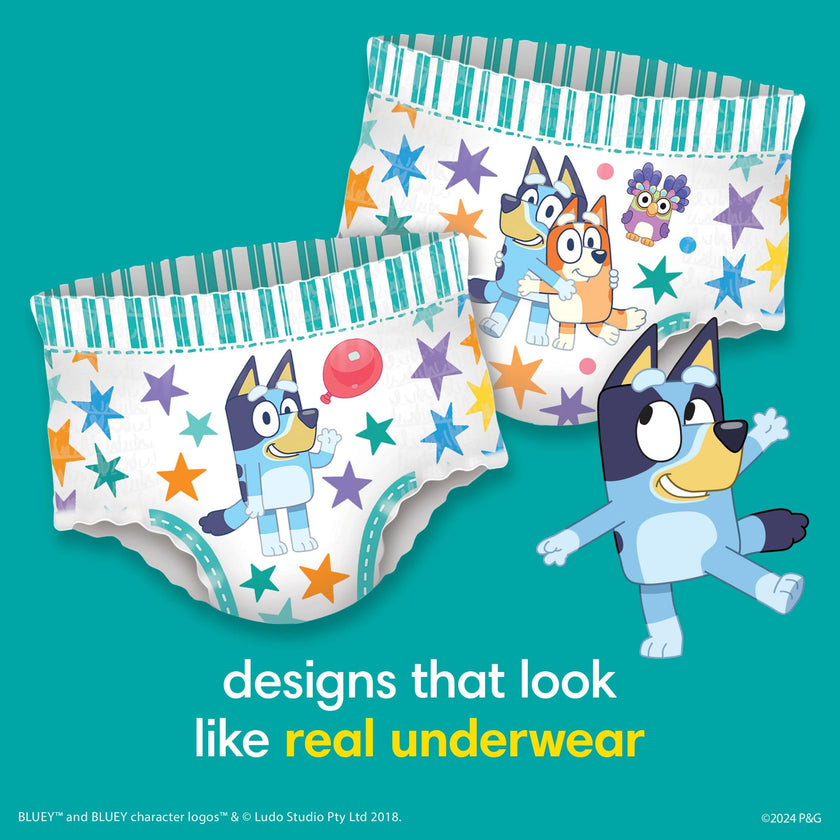 Pampers Easy Ups Girls & Boys Potty Training Pants, Size 5 (3T4T), Bluey Absorbent Training Underwear, Up to 100% Leakproof Day and Night, Hypoallergenic, 1 Pack (Count of 66) 🍁 All In One Marketplace Canada