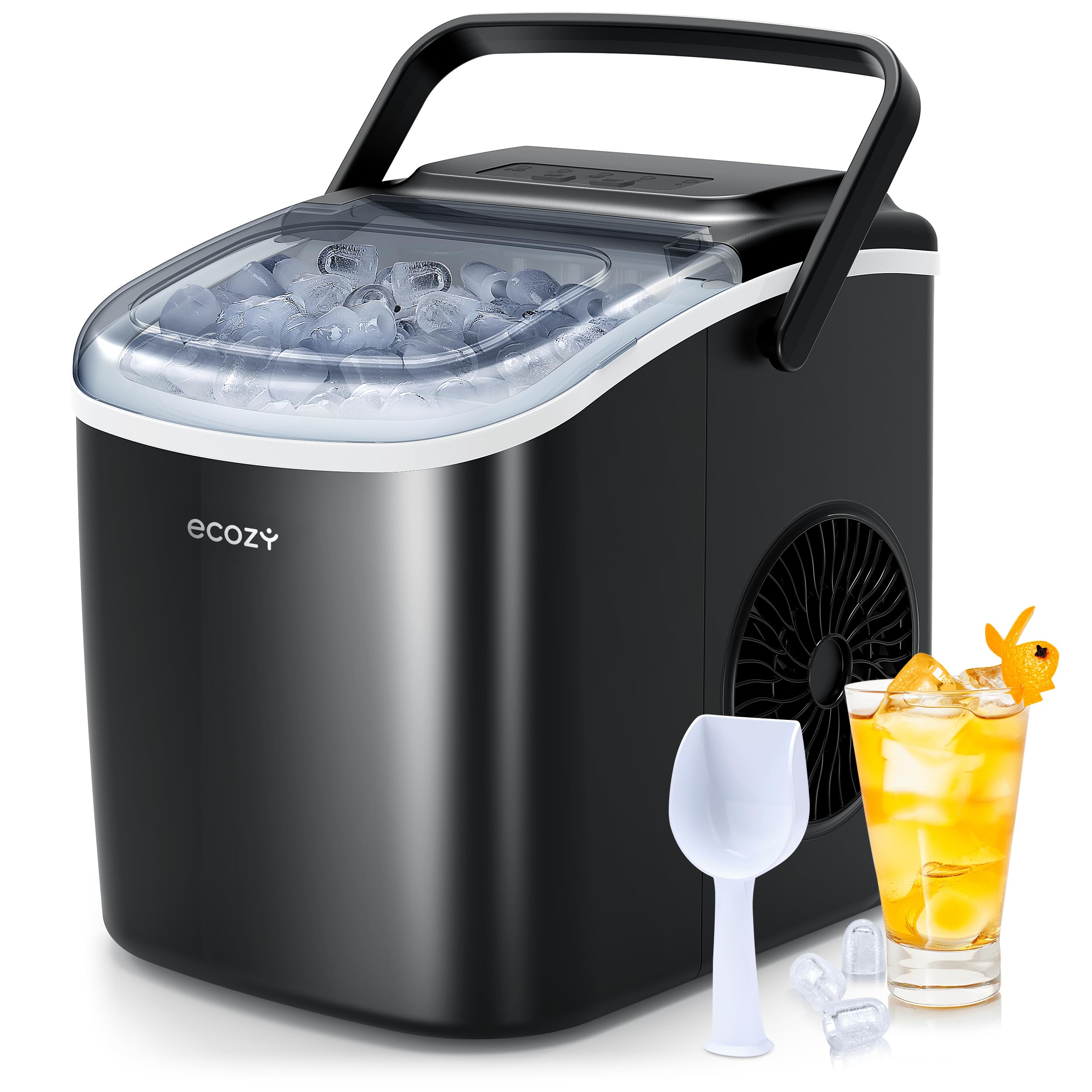 ecozy Portable Ice Maker Countertop, 26 lbs in 24 Hours Ice Machine 🍁 All In One Marketplace Canada
