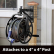 Liberty Garden 712-B Single Arm Navigator Multi-Directional Garden Hose Reel, Holds 125-Feet of, 5/8-Inch, Black, Height: 22.00