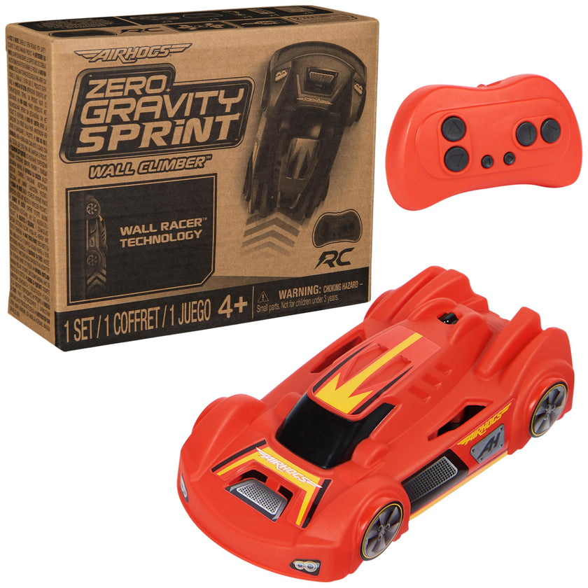 Air Hogs, Zero Gravity Sprint RC Car Wall Climber, Red USB Micro B Rechargeable Indoor Wall Racer, Over 5-Inches Long, Toys for Kids Ages 4 and up 🍁 All In One Marketplace Canada
