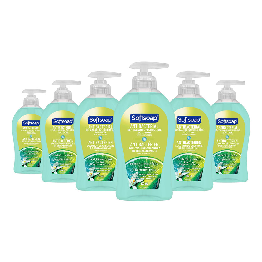 Softsoap Antibacterial Liquid Hand Soap Pump Fresh Citrus 332 Ml, 6 Count 🍁 All In One Marketplace Canada