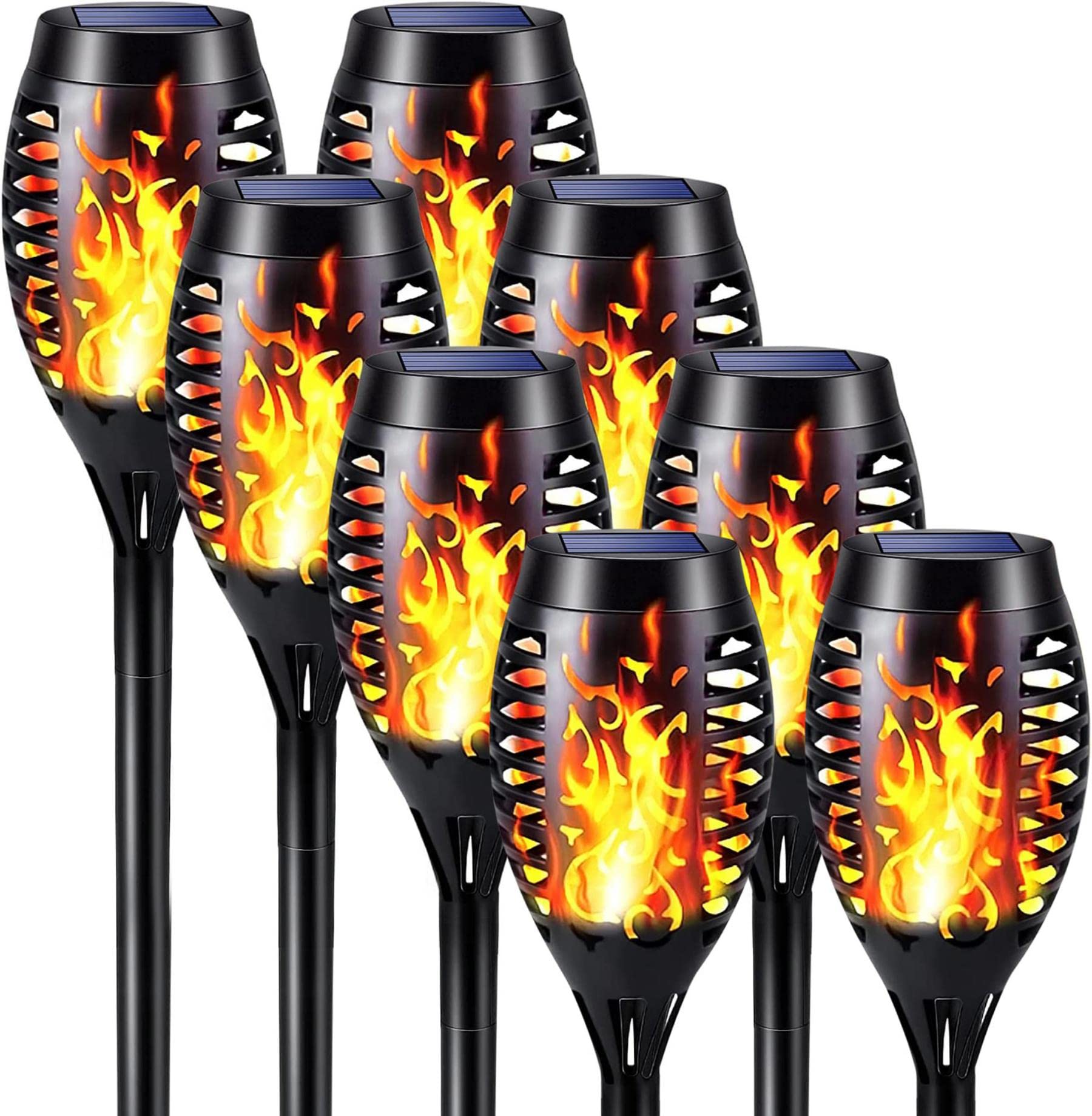 iBaycon 8 Pack Solar Torch Flame Lights Outdoor Landscape Pathway Lamp 🍁 All In One Marketplace Canada