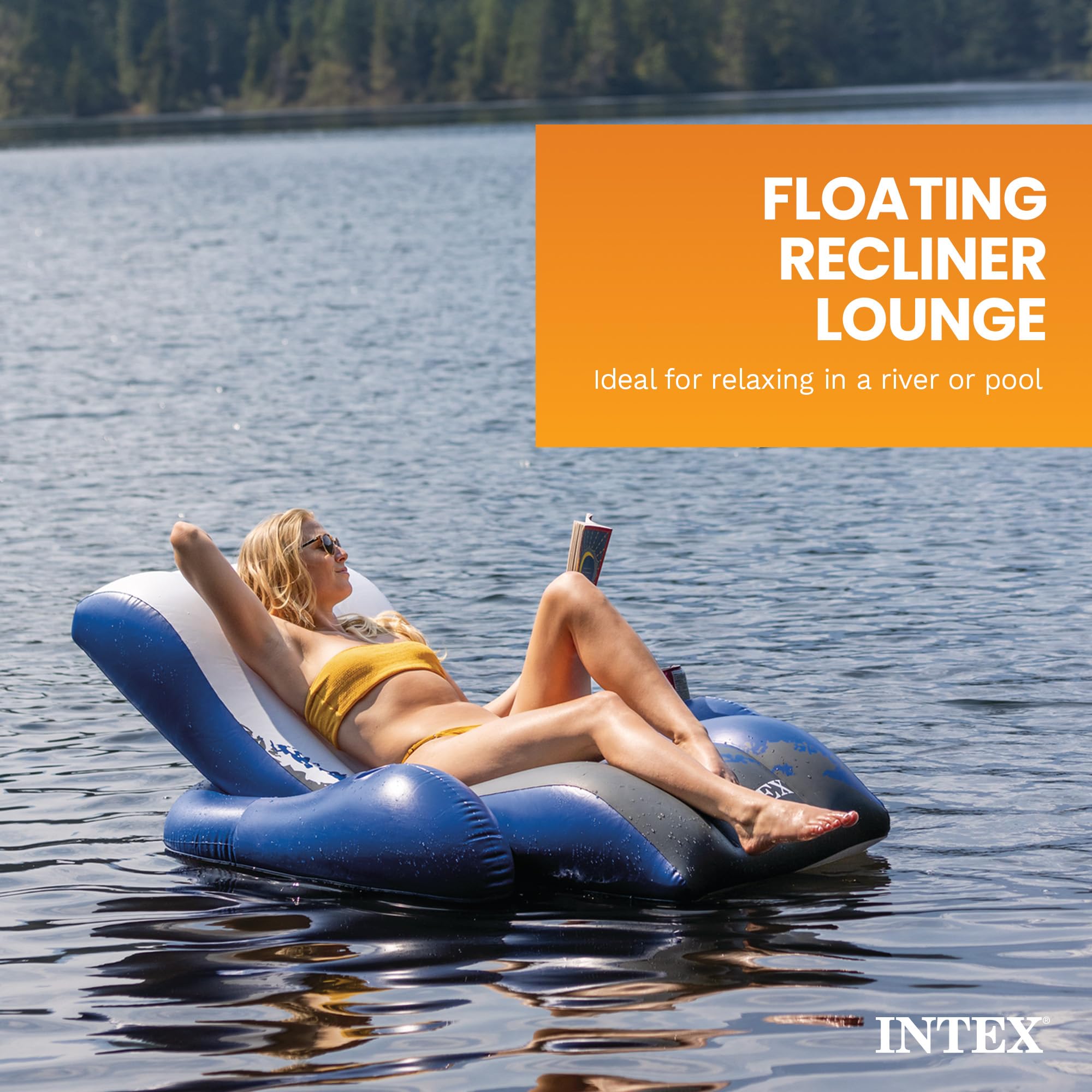 Intex Floating Recliner Inflatable Lounge, 71