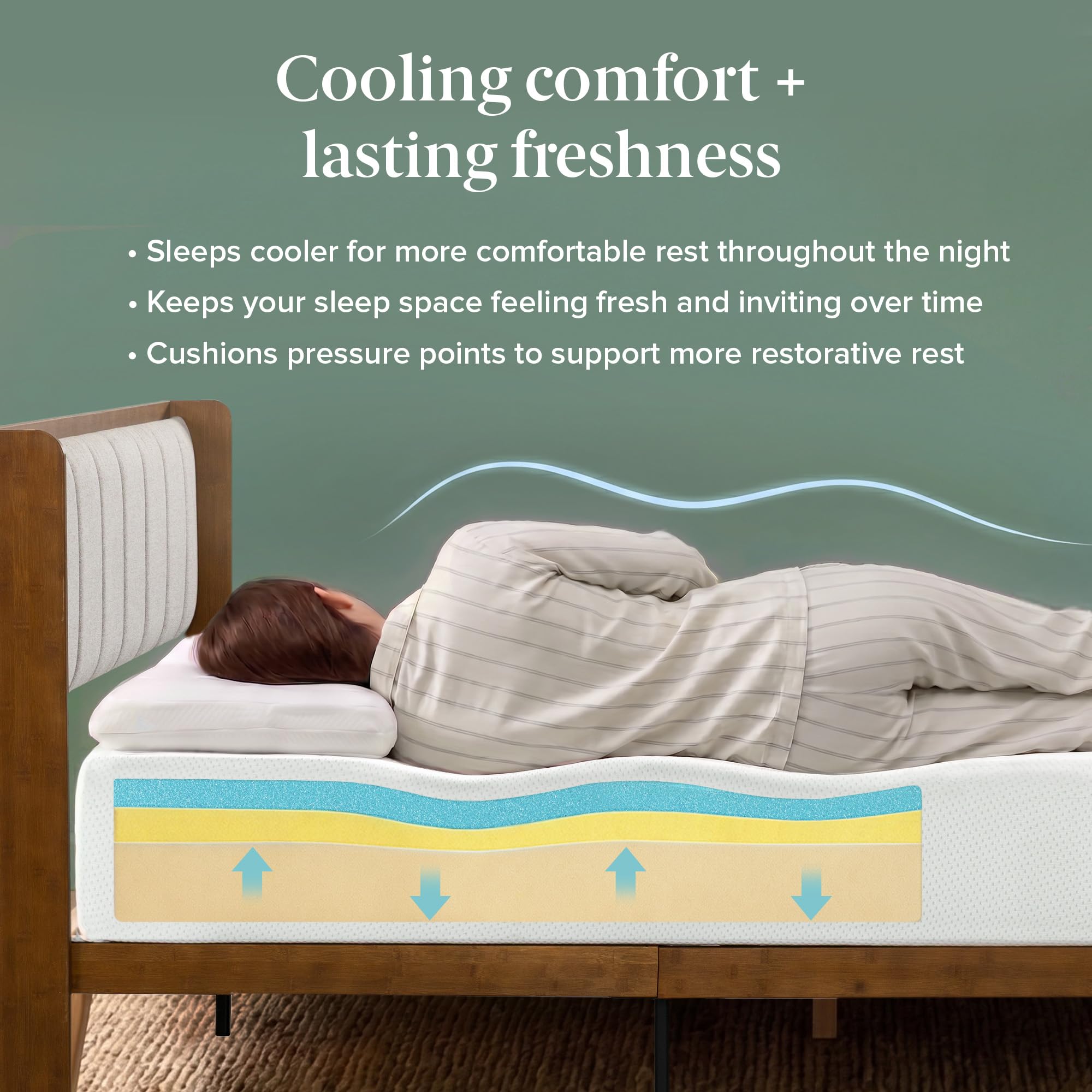 Zinus Twin Mattress - 12 Inch Green Tea Cooling Gel Memory Foam Mattress, Pressure Relief, for Cool Sleep, CertiPUR-US Certified Foam, Mattress in a Box, 10-Year Warranty, Twin Size 🍁 All In One Marketplace Canada
