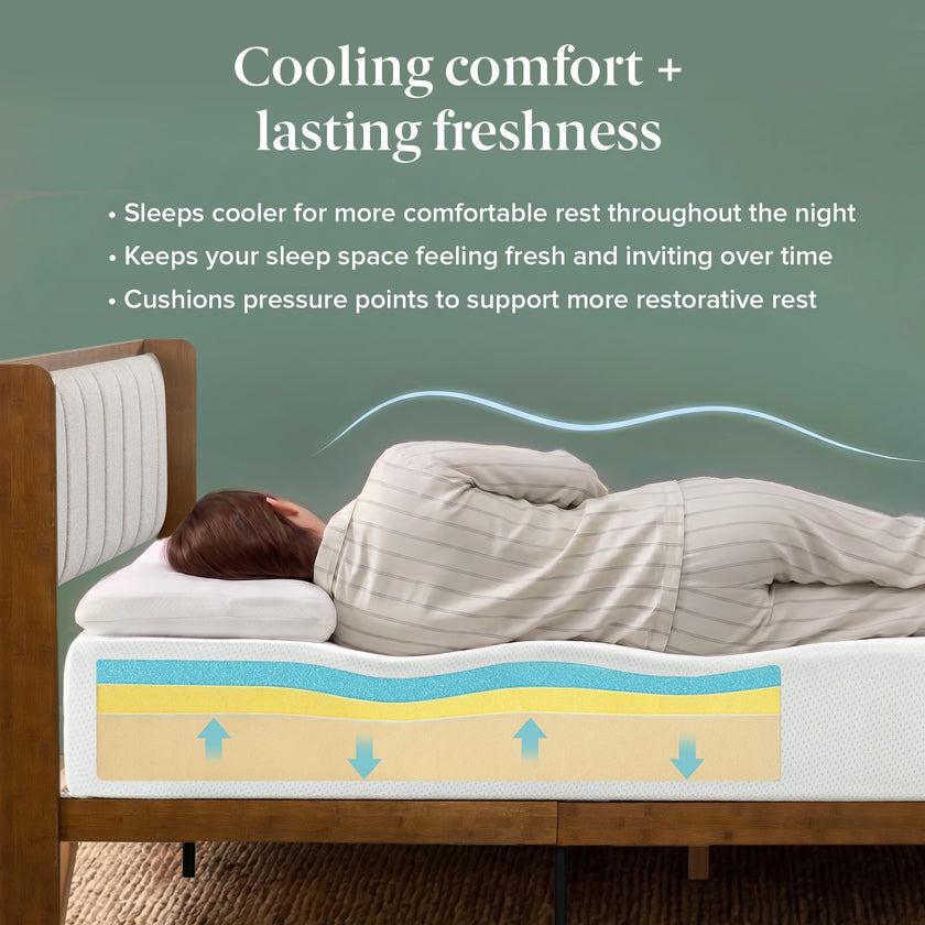 Zinus Twin Mattress - 8 Inch Green Tea Cooling Gel Memory Foam Mattress, Pressure Relief, for Cool Sleep, CertiPUR-US Certified Foam, Mattress in a Box, 10-Year Warranty, Twin Size 🍁 All In One Marketplace Canada