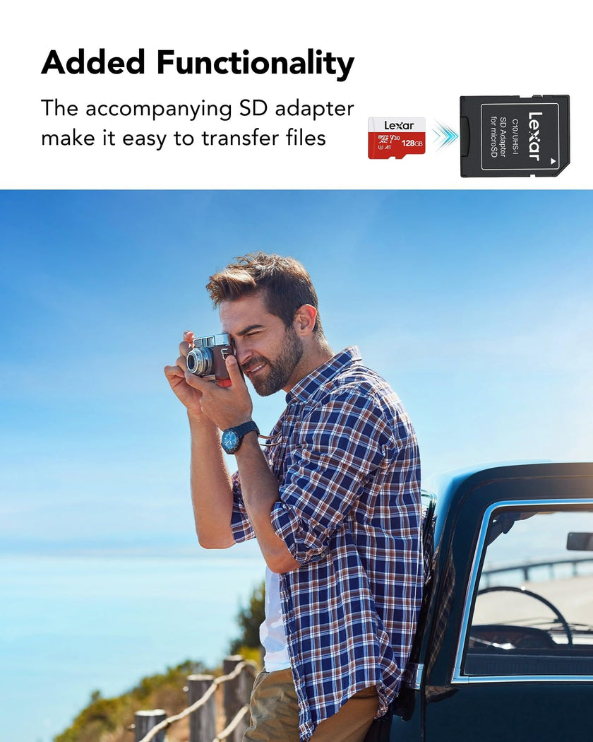 Lexar 128GB Micro SD Card, microSDXC UHS-I Flash Memory Card with Adapter - Up to 100MB/s, A1, U3, Class10, V30, High Speed TF Card 🍁 All In One Marketplace Canada