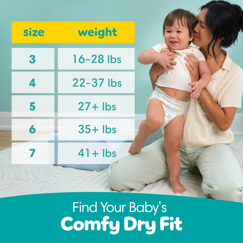 Pampers Diapers - Swaddlers 360 - Size 7, up to 100% Leakproof Comfy Dry Fit, EZ Off Tabs Designed for Easy Changes, Pull On Diaper, 84 Count 🍁 All In One Marketplace Canada