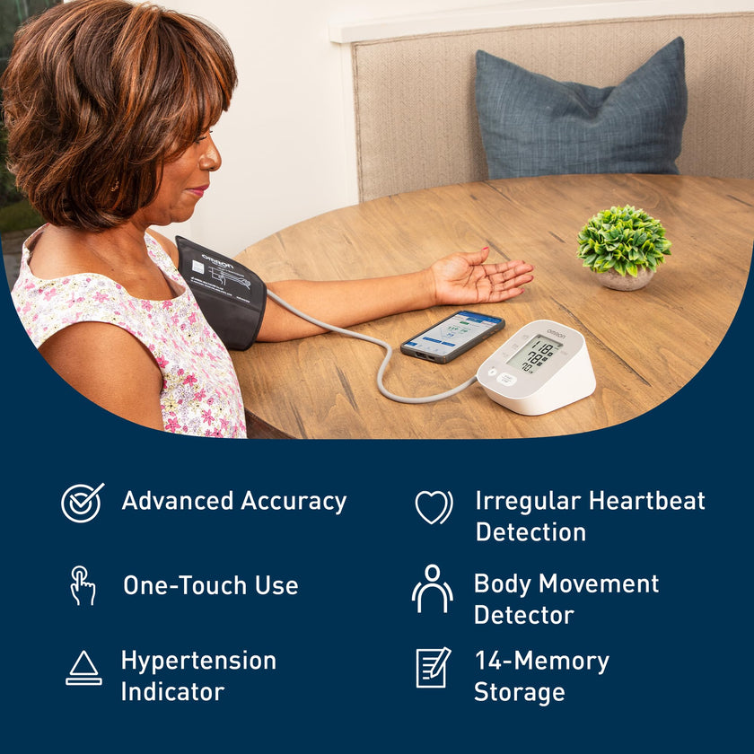 OMRON Bronze Upper Arm Blood Pressure Monitor - Clinically Validated Blood Pressure Arm Cuff - Use OMRON Connect App for Unlimited Measurements 🍁 All In One Marketplace Canada