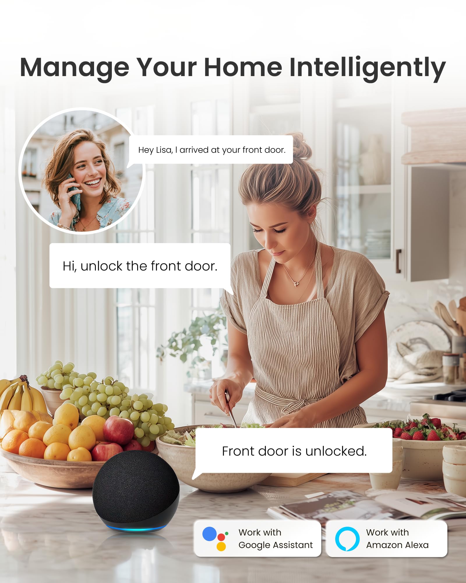 DESLOC C100 Plus Smart Keyless Entry Door Lock with Built-in WiFi 🍁 All In One Marketplace Canada