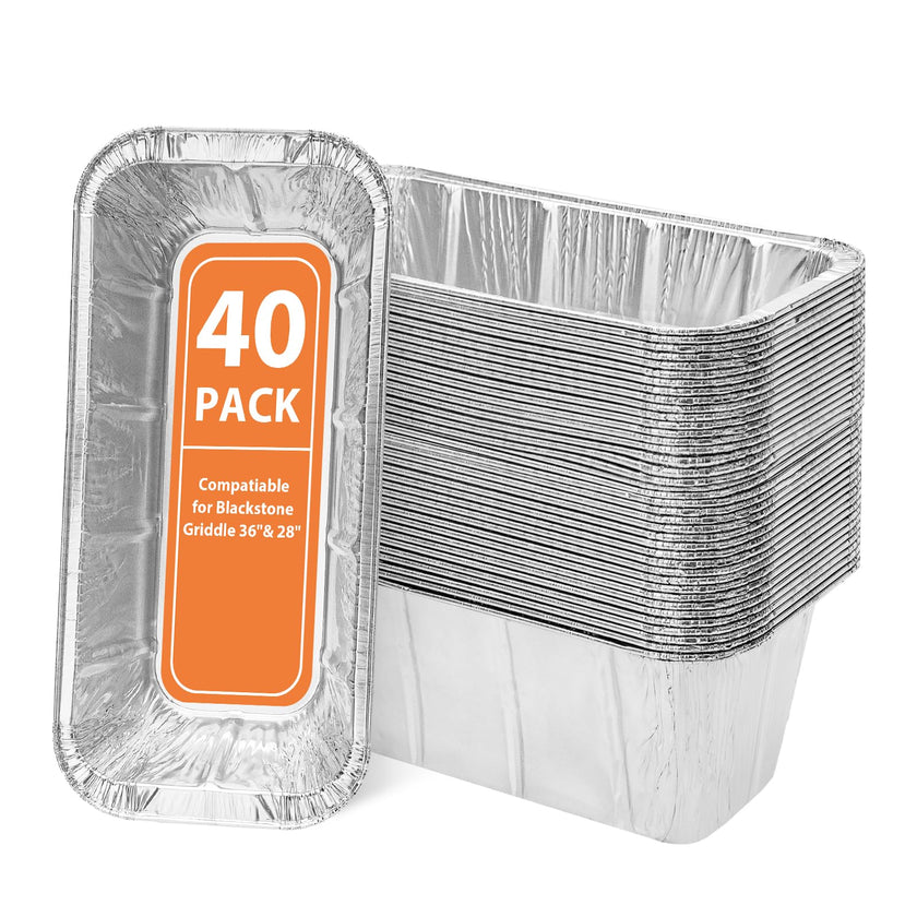 Rushare 40 Pack Drip Pan Liners for Blackstone 17