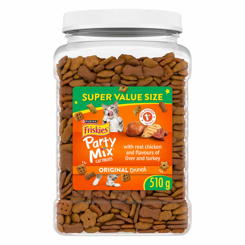 Friskies Party Mix Cat Treats, Original Crunch Chicken 510g (3 Pack) 🍁 All In One Marketplace Canada