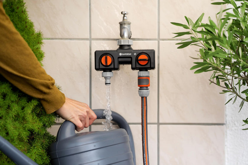Gardena 8193 Two-Way Garden Hose Splitter with Flow Control Valves, Connect 2 Hoses to 1 Tap, Made in Germany 🍁 All In One Marketplace Canada
