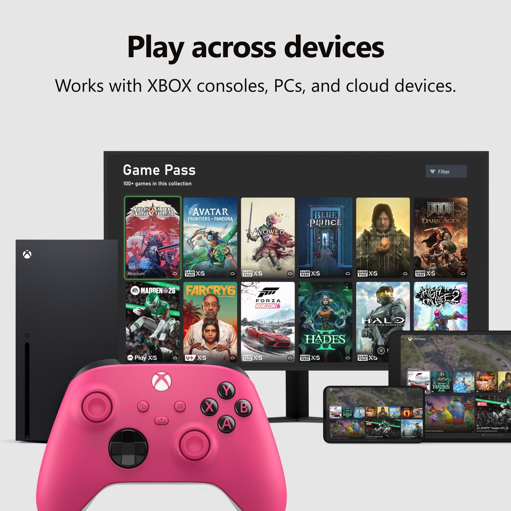 XBOX Core Wireless Gaming Controller – Deep Pink – Series X|S, One, Windows PC, Android, and iOS 🍁 All In One Marketplace Canada