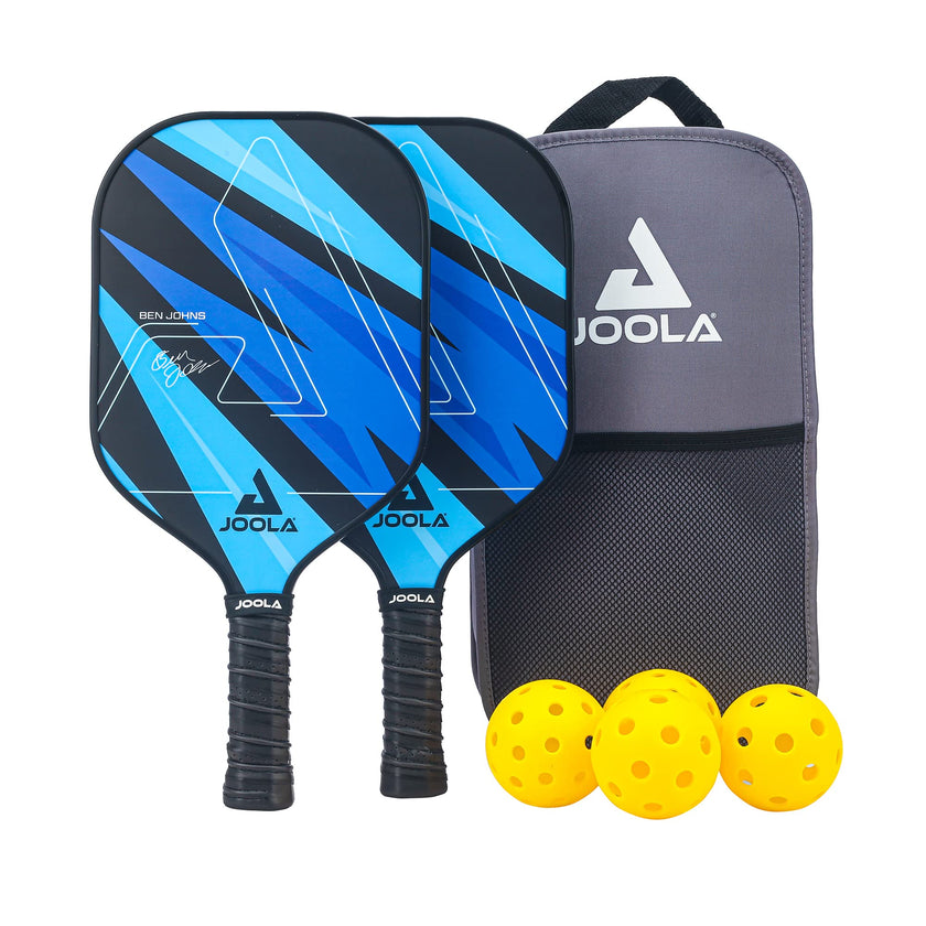 JOOLA Ben Johns Pickleball Set - Made with Reinforced Fiberglass and Honeycomb Polypropylene - Includes 2 Paddles, 4 Balls, and JOOLA Pickleball Bag 🍁 All In One Marketplace Canada