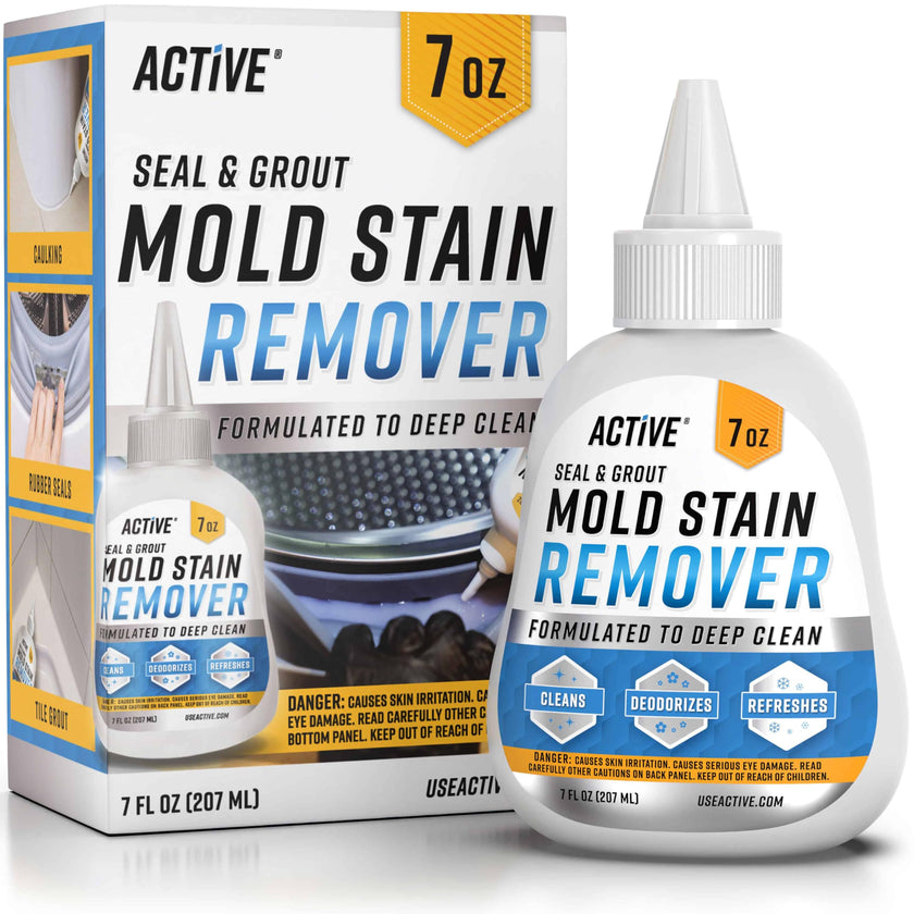 Mold Stain Remover Gel Cleaner - ACTIVE Heavy Duty Stain Cleaner for Front Loader Washing Machine Seal, Bathroom Grout, Shower, Caulk - Front Load Washer Cleaning Solution - 7 Fl Oz 🍁 All In One Marketplace Canada